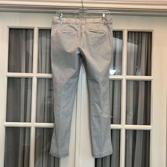 Gap Girlfriend Chino blue striped pants size 4 - Picture 3 of 17